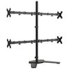 vidaXL Soporte para monitor acero negro VESA 75/100 mm