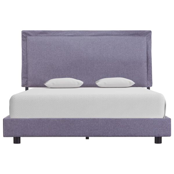 vidaXL Estructura de cama sin colch&oacute;n tela gris claro 140x200 cm