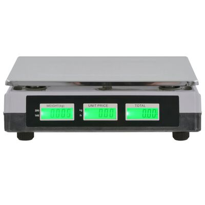 vidaXL Báscula digital 30 kg con batería recargable