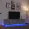 vidaXL Mueble de TV con luces LED madera vieja 100x41x50 cm