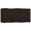 vidaXL Tablero mesa madera tratada roble borde vivo marr&oacute;n 80x40x2 cm