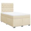 vidaXL Cama box spring con colch&oacute;n tela color crema 120x190 cm