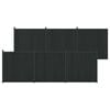 vidaXL Panel de valla 6 uds. 1055 x 186,5 cm WPC y Aluminio Negro