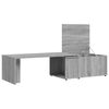 vidaXL Mesa de centro de madera contrachapada gris Sonoma 150x50x35 cm