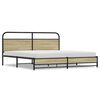 vidaXL Estructura de cama sin colchón metal roble Sonoma 200x200 cm