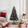 vidaXL &Aacute;rbol de Navidad con 150 LED con soporte Negro 120 cm PVC