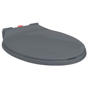 vidaXL Tapa de v&aacute;ter con cierre suave desenganche r&aacute;pido ovalada gris