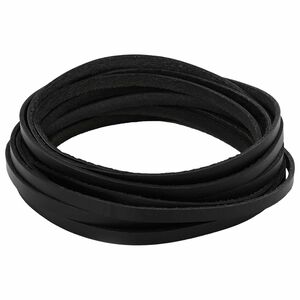 vidaXL Correa de Cuero 1 Negro 200 x 0,8 cm Cuero