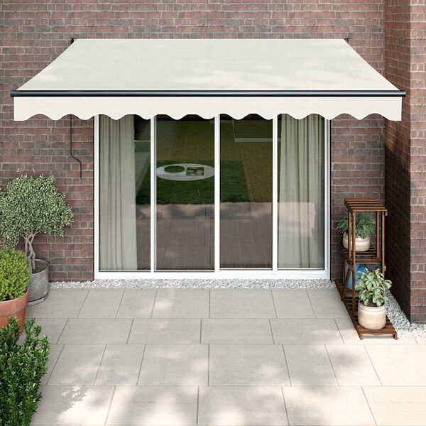 vidaXL Toldo retr&aacute;ctil autom&aacute;tico color crema 3x2,5 m