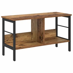 vidaXL Estante de libros 2 niveles 82 x 32 x 47 cm Madera Vieja
