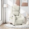 vidaXL Sill&oacute;n reclinable de masaje elevable terciopelo crema