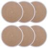 vidaXL Manteles de yute 6 uds. Natural y Blanco 100% yute tosas