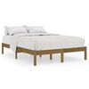 vidaXL Estructura de cama doble sin colch&oacute;n madera maciza marr&oacute;n miel