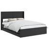 vidaXL Estructura de cama con almacenamiento y cabecero Negro