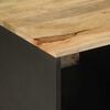 vidaXL Mesa de centro madera maciza de mango rugosa negro 80x50x40 cm