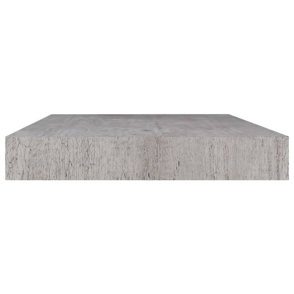 vidaXL Estante flotante de pared gris hormig&oacute;n MDF 40x23x3,8 cm