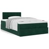 vidaXL Estructura cama otomana colch&oacute;n terciopelo verde oscuro