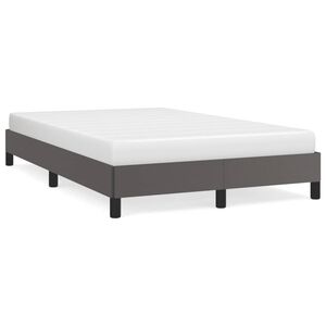 vidaXL Estructura de cama sin colchón cuero sintético gris 120x190 cm