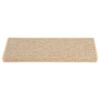 vidaXL Alfombrillas para escaleras 15 unidades 65x21x4 cm Beige claro Borde rectangular