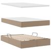 vidaXL Cama con almacenamiento Capuchino 120 x 190 cm Cuero sintético