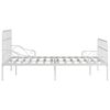 vidaXL Estructura cama con somier sin colch&oacute;n metal blanco 120x200 cm
