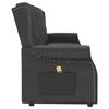 vidaXL Sill&oacute;n reclinable de masaje de 4 plazas cuero sint&eacute;tico negro