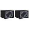 vidaXL Mesita de noche de pared DOKKUM 2 uds. Roble Negro