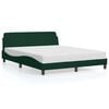 vidaXL Estructura de cama Dover terciopelo verde oscuro 160x200 cm