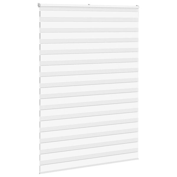 vidaXL Estor cebra blanco 160x200 cm tejido ancho 155,9 cm poliéster