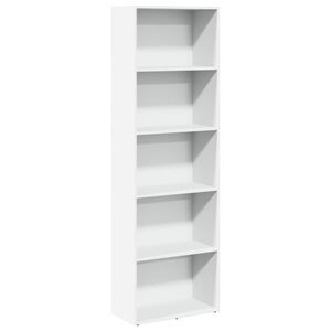 vidaXL Estanter&iacute;a de madera de ingenier&iacute;a blanca 60x30x189 cm