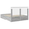 vidaXL Estructura de cama con cabecera Gris Sonoma 150 x 200 cm