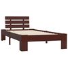 vidaXL Estructura cama sin colch&oacute;n madera pino marr&oacute;n oscuro 90x200 cm