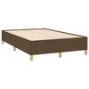 vidaXL Cama box spring con colch&oacute;n y LED tela marr&oacute;n oscuro 120x190 cm