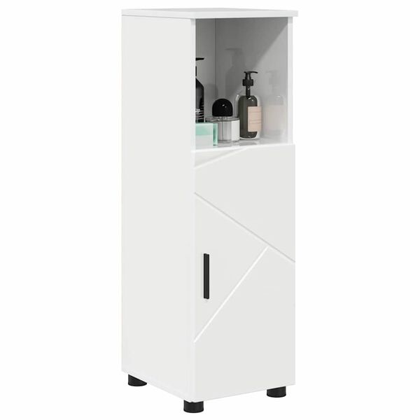 vidaXL Gabinete de Ba&ntilde;o con almacenamiento brillante 30 x 35 x 95 cm