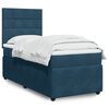 vidaXL Cama box spring con colch&oacute;n terciopelo azul 100x200 cm