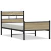 vidaXL Estructura de cama sin colch&oacute;n madera roble Sonoma 107x200 cm