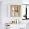 vidaXL Armario de cocina de pared con puerta de cristal "Lucca" de, roble artesanal, madera de ingenier&iacute;a