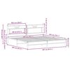 vidaXL Estructura de cama sin colch&oacute;n metal roble Sonoma 200x200 cm