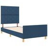 vidaXL Estructura de cama con cabecera Azul 90 x 190 cm tela