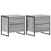vidaXL Mesa de Noche 2 uds. Gris Sonoma 50 x 39.5 x 50 cm