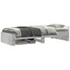 vidaXL Estructura de cama con cabecero Gris Hormig&oacute;n 80 x 200 cm