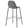 vidaXL Juego de mesa alta y taburetes 5 piezas tela gris topo
