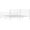 vidaXL Estructura cama sin colchón con estribo metal blanco 193x203 cm