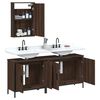 vidaXL Set de muebles ba&ntilde;o 3 pzas madera contrachapada roble marr&oacute;n
