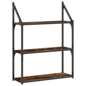 vidaXL Estanter&iacute;a pared madera ingenier&iacute;a roble ahumado 60x21x78,5 cm