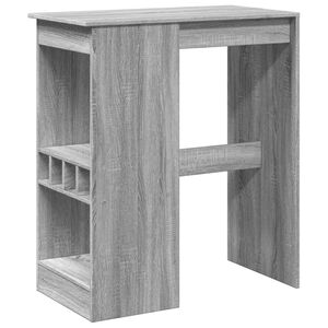 vidaXL Mesa alta con estantes madera gris Sonoma 90x47,5x103,5 cm