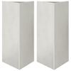 vidaXL Jardineras triangulares 2 uds acero inoxidable 40x34,5x75 cm