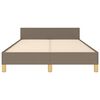 vidaXL Estructura de cama sin colch&oacute;n tela gris taupe 120x200 cm