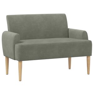 vidaXL Sof&aacute; amoroso con botones acolchados Gris Claro 116 x 67 x 81 cm