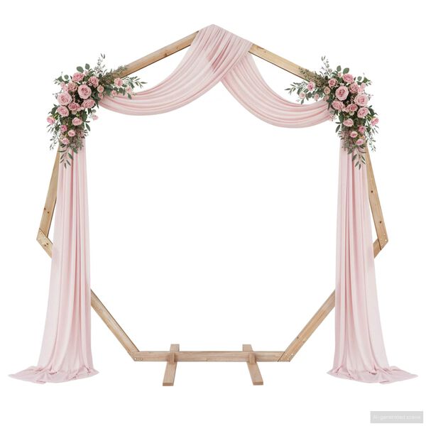 vidaXL Arco de Boda Marr&oacute;n Claro 221 x 92 x 216 cm